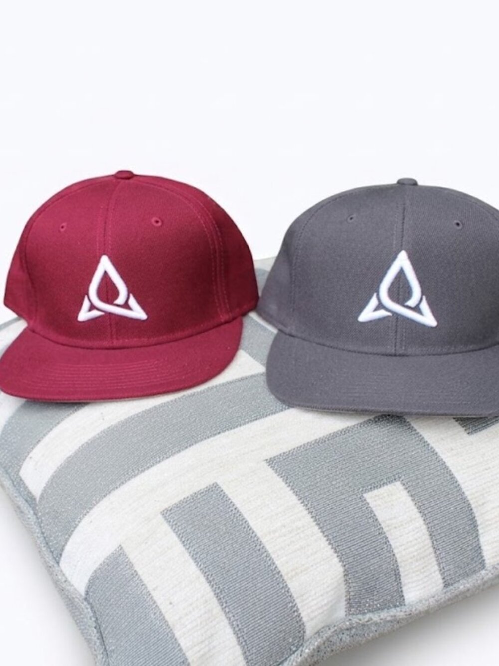 NWOT OTTO Snapback Hat Bundle - Maroon & Dark Gray Embroidered Caps (Set of 2)